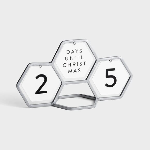 Dayspring-Geometric Countdown Calendar with 8 Interchangeable Messages - Silver - Picture 5 of 6